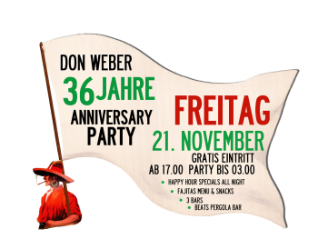 don weber party 36 Jahre
